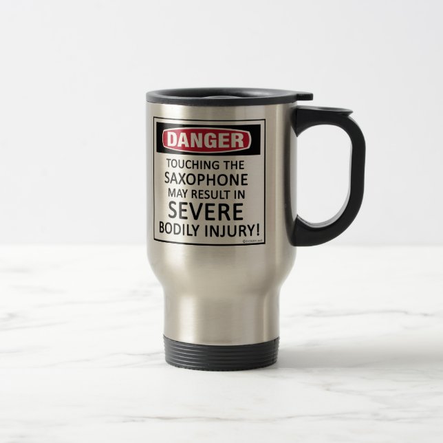 Danger Saxophone Travel Mug (Right)