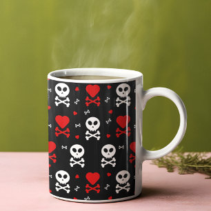 Danger Scary Skulls Pattern Coffee Mug