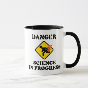 Danger Science in Progress - Flaming Fart Humour Mug