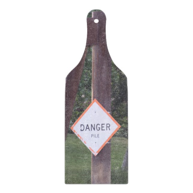 Danger Sign Cutting Board (Front)