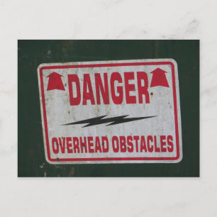 Danger Sign Postcard