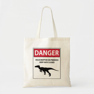 Danger Sign (Raptors) Tote Bag