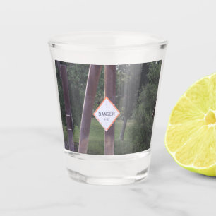 Danger Sign Shot Glass