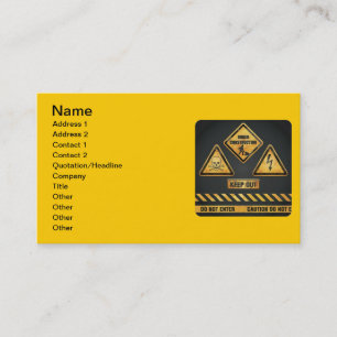 Danger Signs (7) garcya Business Card