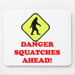 Danger squatches ahead mouse mat