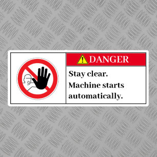 Danger Stay Clear Label