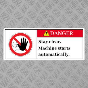 Danger Stay Clear Label