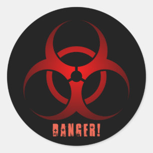Danger Stickers Glossy 1½ inch (sheet of 20)