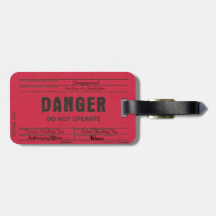 Danger Tag Customisable Luggage Tag