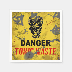 Danger Toxic Waste Halloween  Napkin