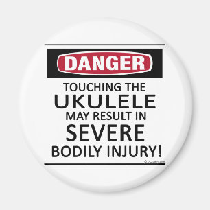 Danger Ukulele Magnet