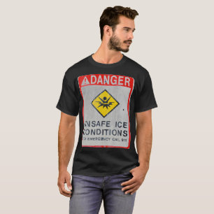 Danger Unsafe Ice Men's Basic Dark T-Shirt