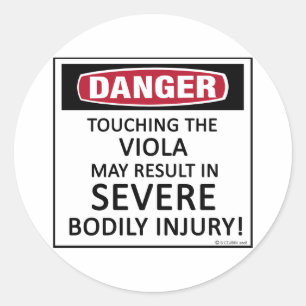 Danger Viola Classic Round Sticker