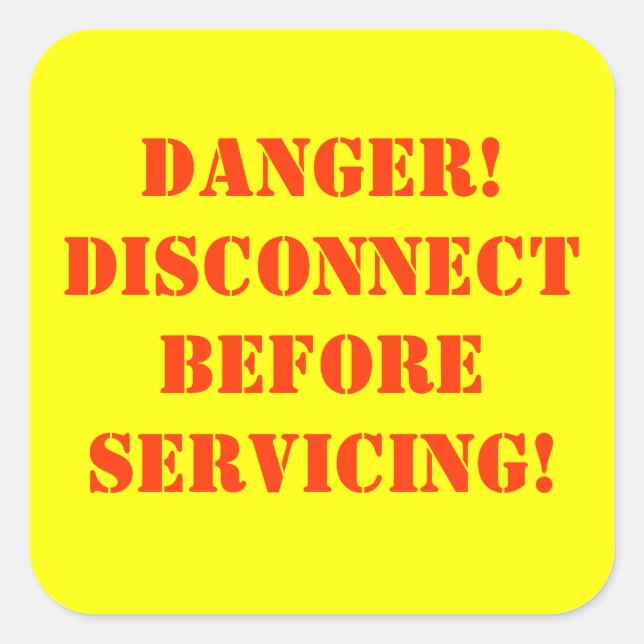 Danger Warning label (Front)