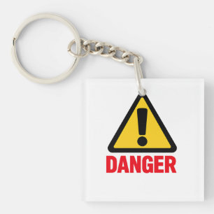 DANGER – Warning Sign Design Key Ring