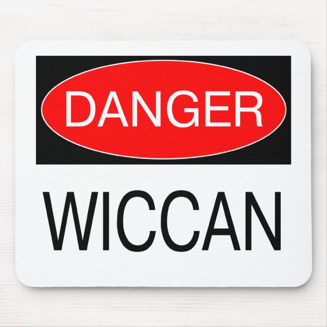 Danger - Wiccan Funny Witch T-Shirt Hat Mug Apron Mouse Mat (Front)