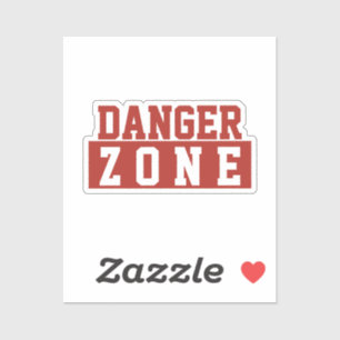 Danger Zone / Minimalist Modern Plain Red White