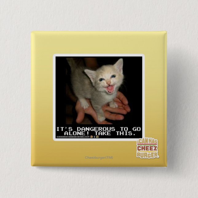 Dangerous 15 Cm Square Badge (Front)