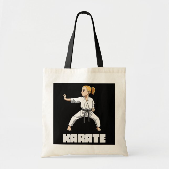 Dangerous and Cute Karate Girl  Tote Bag (Front)