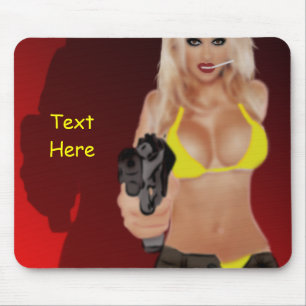 Dangerous Blonde - Femme Fatale Maousepad Mouse Mat