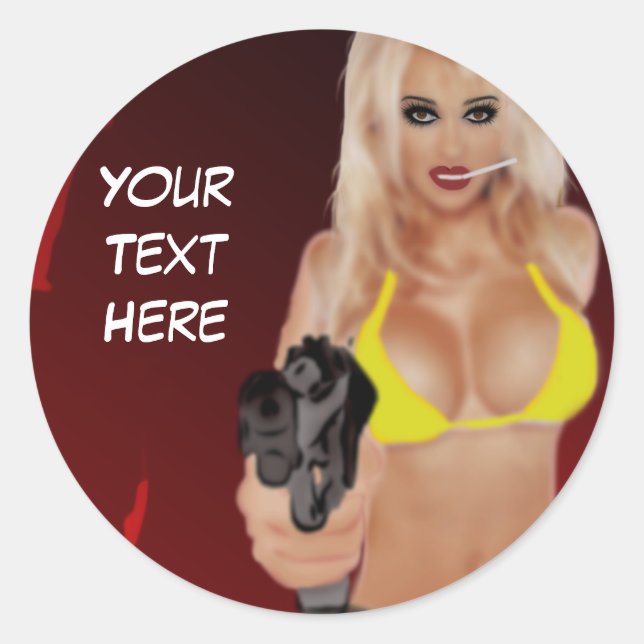 Dangerous Blonde - Femme Fatale Sticker (Front)