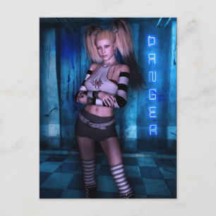 Dangerous Curves Gothic Girls™ Fantasy Pinup Postcard