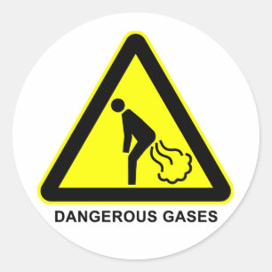Dangerous Gases Warning Sign Sticker