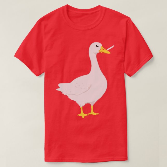 Dangerous goose holding knife T-Shirt (Design Front)