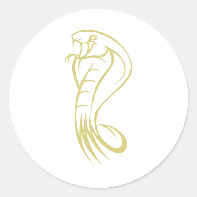 Dangerous King Cobra Classic Round Sticker (Front)