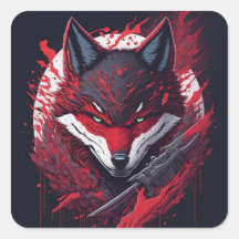 Dangerous ninja wolf logo