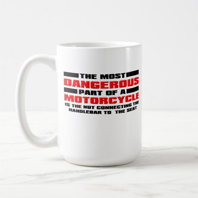 Dangerous Nut Funny Motorcycle Dirt Bike Motocross Coffee Mug (Left)