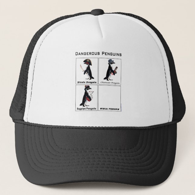 dangerous penguins trucker hat (Front)