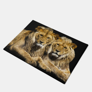 Dangerous Predator Lions Doormat