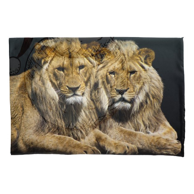 Dangerous Predator Lions Pillowcase (Front)