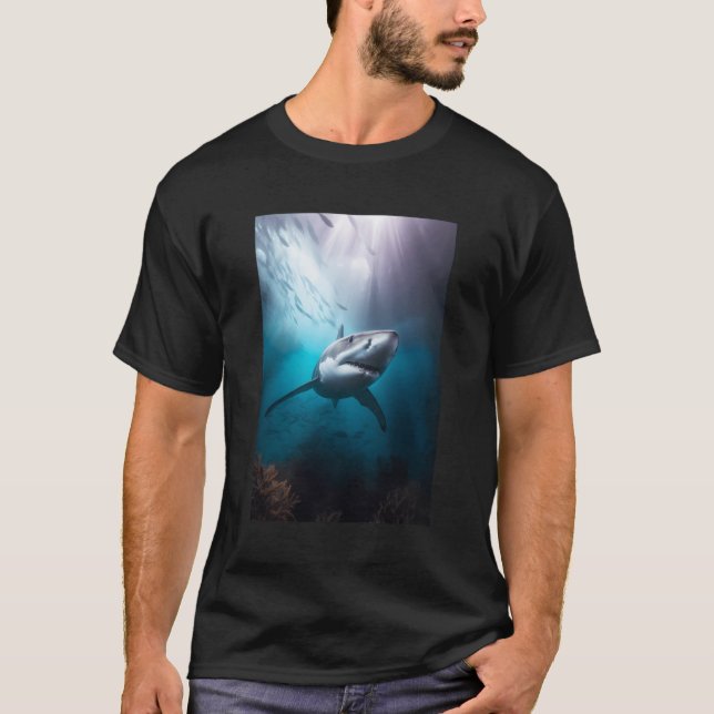 Dangerous Shark Underwater T-Shirt (Front)