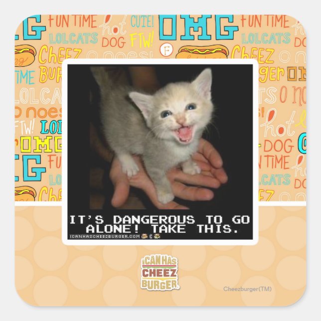 Dangerous Square Sticker (Front)