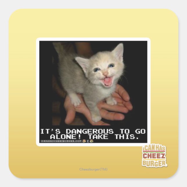 Dangerous Square Sticker (Front)