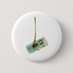 Dangling British pound 6 Cm Round Badge