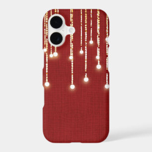 Dangling Glowing Lights on Red