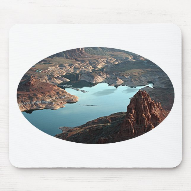 Dangling Rope Marina, Lake Powell, Utah, USA, oval Mouse Mat (Front)