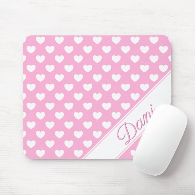 Dani - Custom Name Template, Pastel Pink Mouse Mat (With Mouse)