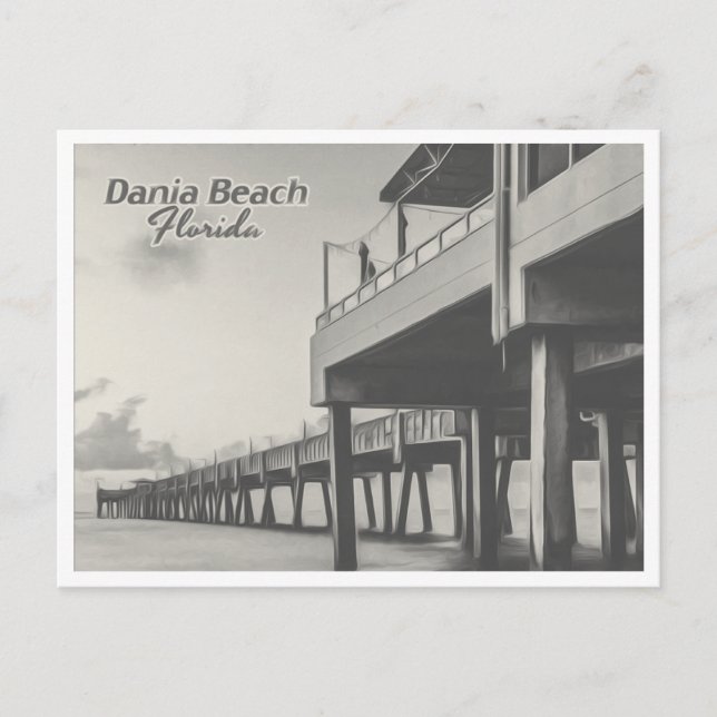 DANIA BEACH FLORIDA POSTCARD (Front)
