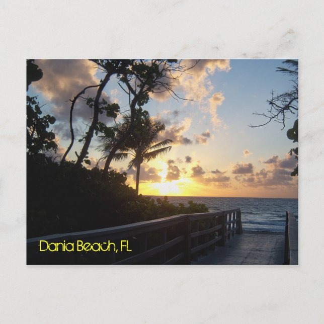 Dania Beach Sunrise Postcard (Front)