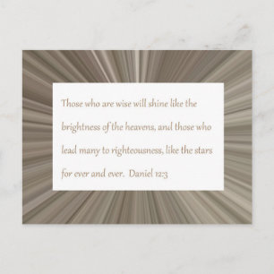 Daniel 12:3 Scripture Post Card