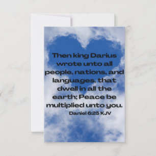 Daniel 6:25 KJV Bible Verse Pic Flat Greeting Card