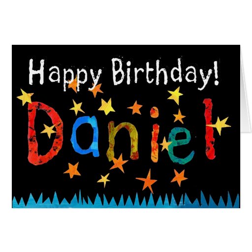 Daniel Birthday Card Black Zazzle.