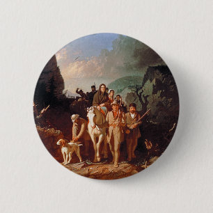 Daniel Boone escorting settlers  6 Cm Round Badge