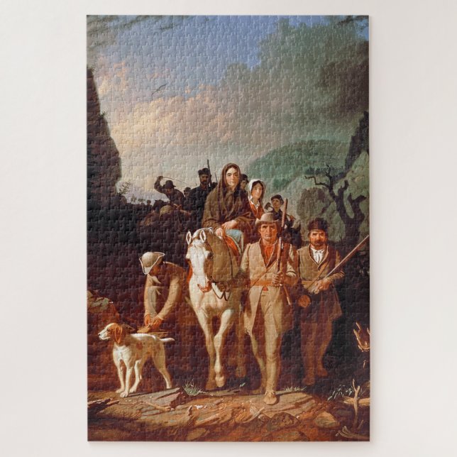 Daniel Boone escorting settlers  Jigsaw Puzzle (Vertical)