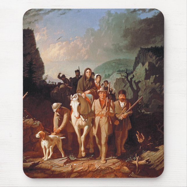 Daniel Boone escorting settlers  Mouse Mat (Front)