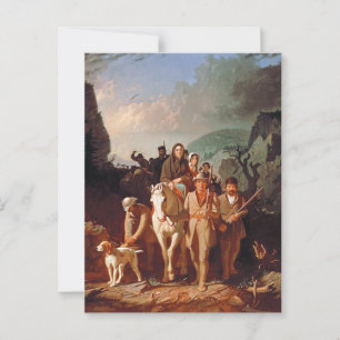 Daniel Boone escorting settlers  Postcard